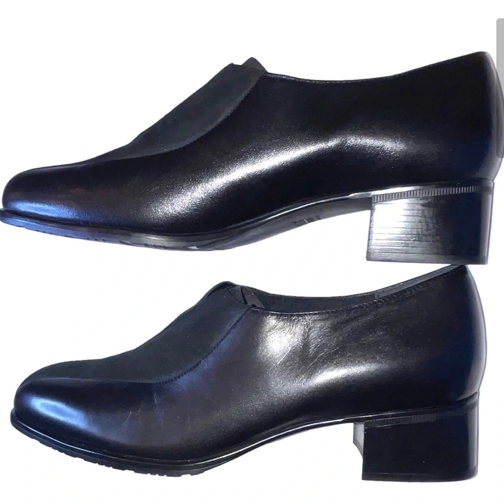 New Munro Solano Black Kid / Suede Upper Comfortable Dress Shoes Women’s Size 7W - Picture 4 of 15